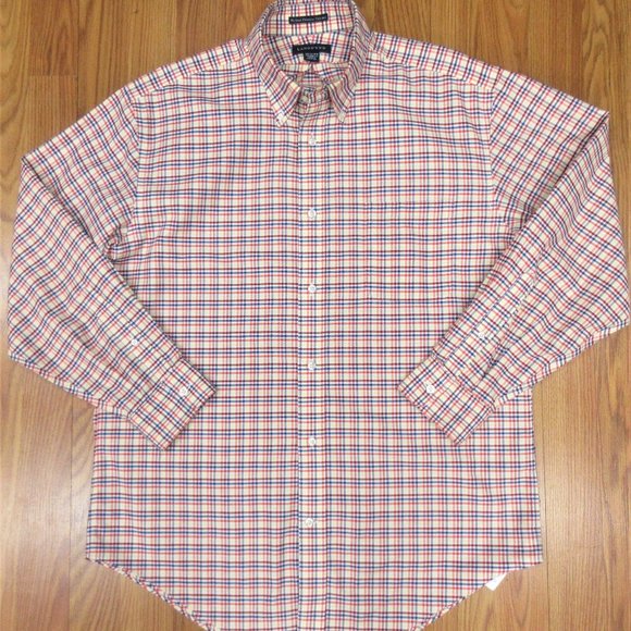 Lands' End Other - LANDS' END REGULAR FIT 100% COTTON SHIRT MULITI COLOR PLAID LARGE, L